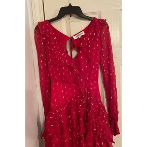 Sherri Hill Red Ruffle Cocktail Dress